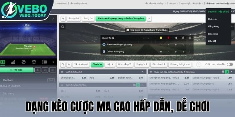 Dạng kèo cược Ma cao