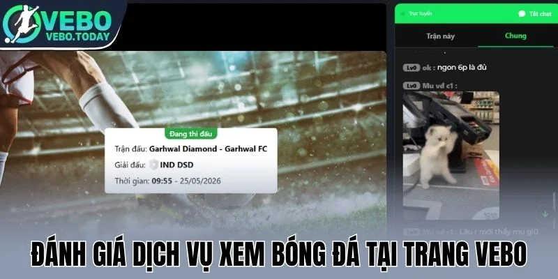 Đánh giá dịch vụ xem bóng đá tại trang Vebo