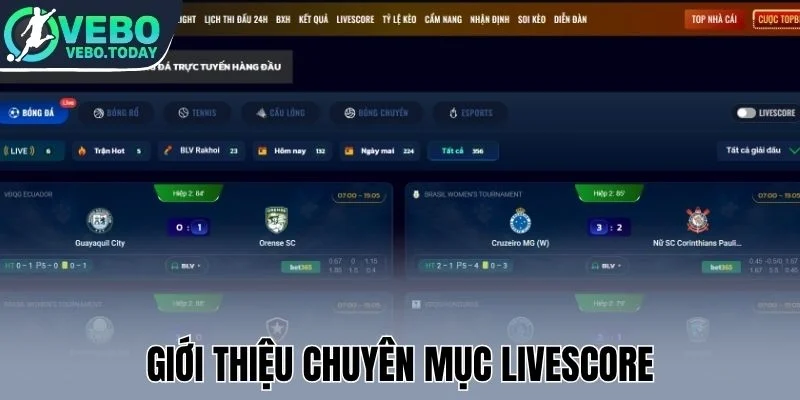 Giới thiệu chuyên mục livescore