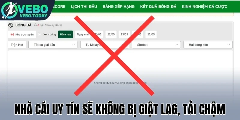 Nhà cái uy tín sẽ không bị giật lag, tải chậm
