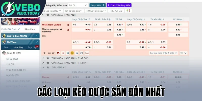 Topbet - Cập Nhật Link Xem Live, Cược Tỷ Lệ Kèo Hấp Dẫn 3 Các loại kèo được săn đón nhất
