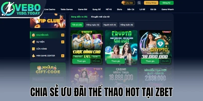 Zbet - Live Bóng Đá Siêu Mượt, Kèo Cược Ngon Mỗi Ngày 2 Chia sẻ ưu đãi thể thao hot tại Zbet