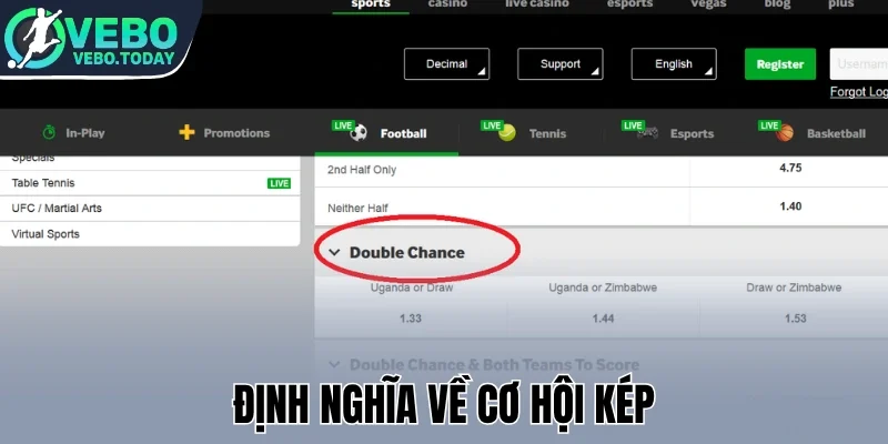 Cơ Hội Kép - Giải Pháp Giảm Rủi Ro Khi Đặt Cược Bóng Đá 1 Định nghĩa về cơ hội kép
