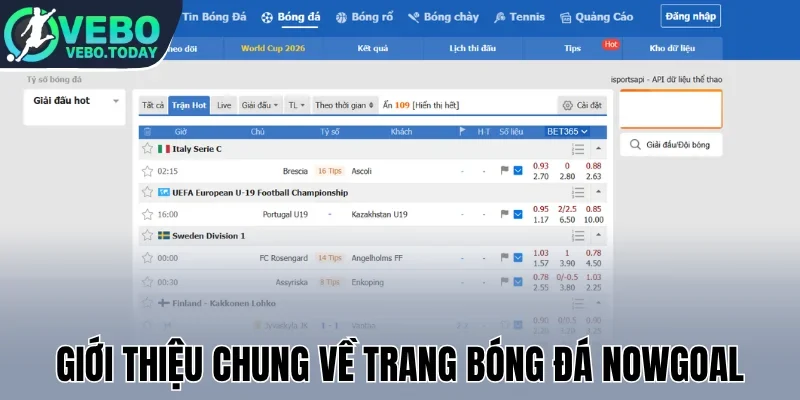 Nowgoal - Trang Tin Bóng Đá Tốc Độ Cao, Cập Nhật Dữ Liệu Miễn Phí 1 Giới thiệu chung về trang bóng đá Nowgoal