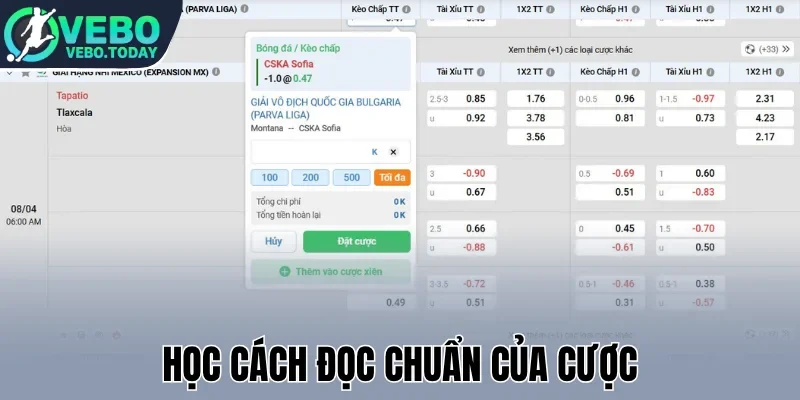 Học cách đọc chuẩn của cược