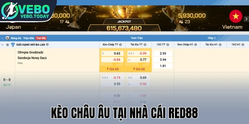 Red88 - Cá Cược Đỉnh Cao, Update Top Kèo Thơm Bóng Đá 3 Kèo châu Âu tại nhà cái Red88