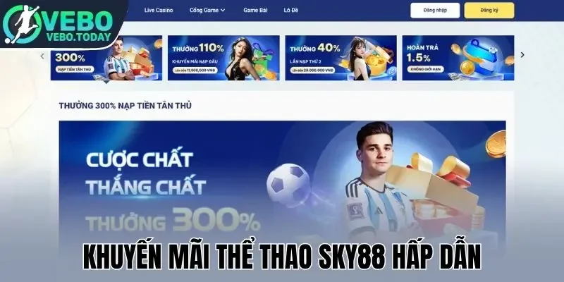 Khuyến mãi thể thao Sky88 hấp dẫn