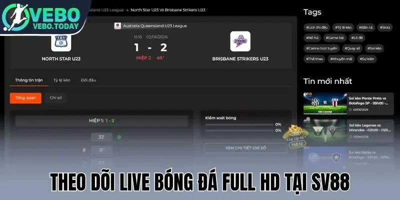 Sv88 - Địa Chỉ Cược Thể Thao Uy Tín, Live Bóng Đá Full HD 3 Theo dõi live bóng đá full HD tại Sv88