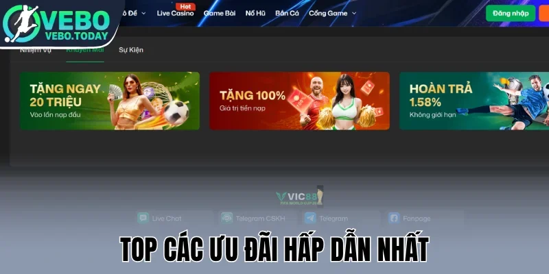 Vic88 - Địa Chỉ Xem Bóng Đá 4K, Cược Kèo Thắng Lớn 2 Top các ưu đãi hấp dẫn nhất