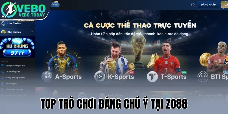 Top trò chơi đáng chú ý tại Zo88