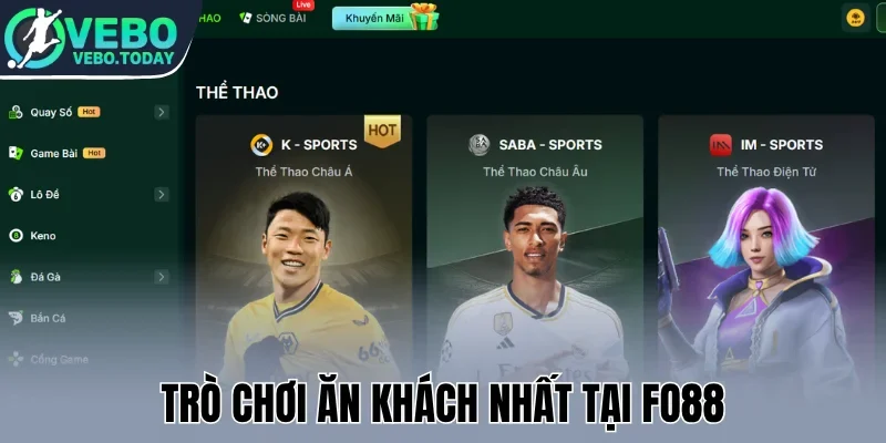Fo88 - Xem Live Bóng Đá 24/7 Và Đặt Cược Cực Nhanh 1 Trò chơi ăn khách nhất tại Fo88